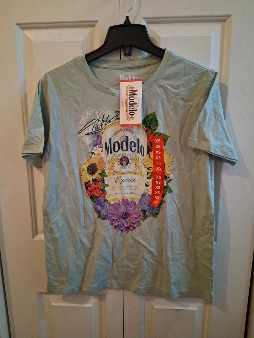 ModelCo Mint Green Floral Logo Tee